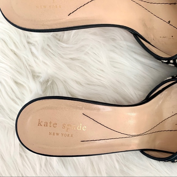 Kate Spade Polka Dot Bow Mules, Kitten Heel - Picture 5 of 11